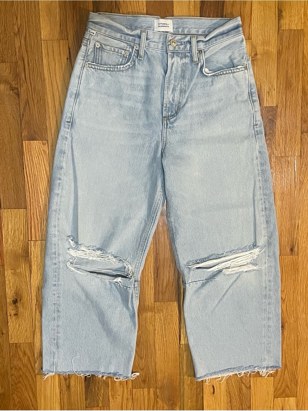 Citizens of Humanity Miro Rework Jeans Damaris Size 24 Cropped 21” Inseam